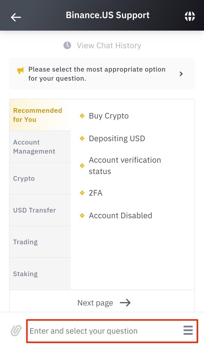 email binance support